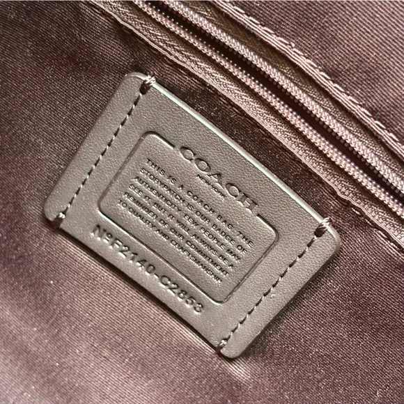 Coach Rori Gray Pebbled Leather Hobo Shoulder Bag - Picture 8 of 16